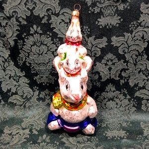 Christopher Radko Hop on Top Blown Glass Easter Ornament
